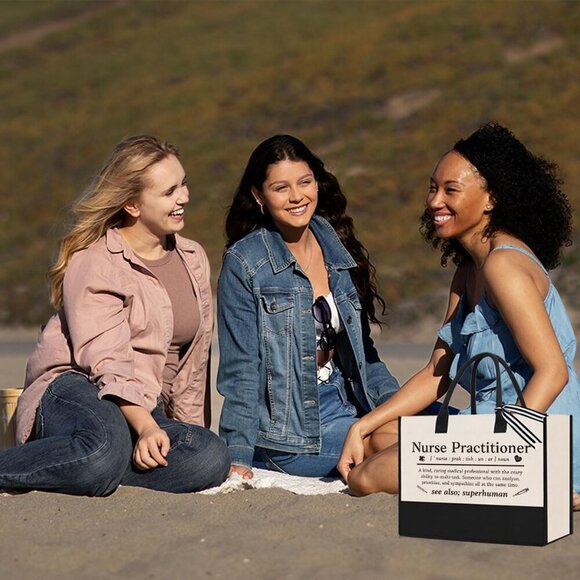 Nurse Tote Bag Canvas Gift for Women Nurse Practitioner Appreciation - Picture 6 of 6